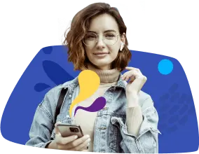 Una mujer joven debajo del texto que dice Particulares para uso personal